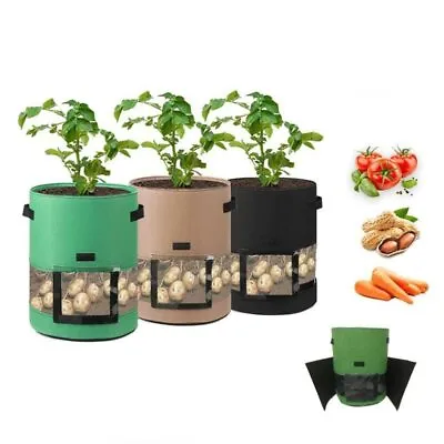 7/10 Gallon Potato Grow Planter Bags Vegetable Planting Bag Fabric Pot Onion • £2.75