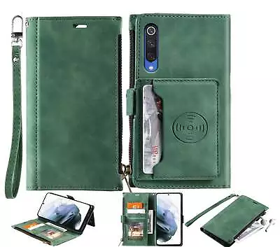 Xiaomi Mi 9 Se Suede Wallet Case Zip Pouch Back Pocket/Stand Lanyard • $13.50
