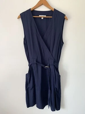 $29 • Buy Forever New Size 16 Navy Blue Dress With Belt Lyocell Fabric