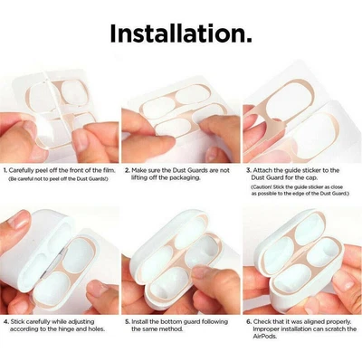 $2.54 • Buy For Apple AirPods 3 Accessories Metal Dust Guard Slim Film Protective B1E4