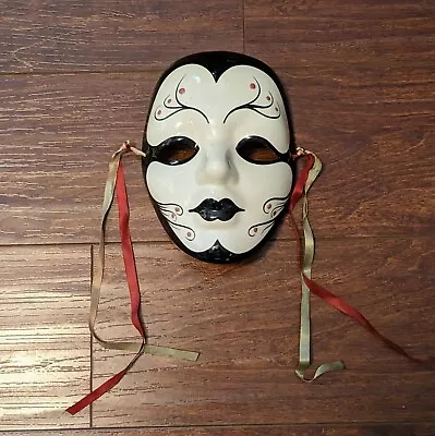 VTG Porcelain Ceramic Mardi Gras Signed 1986 New Orleans Décor Masquerade Mask • $13.50