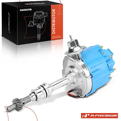 Blue Ignition Distributor W/ Cap& Rotor For Ford 351C 351M 400 7500 RPM 65K Coil • $66.14