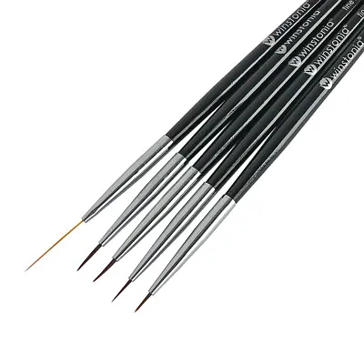 Winstonia Nail Art Brushes Liner Detailer Striping Brush FINE LINE Manicure Pens • $9.95