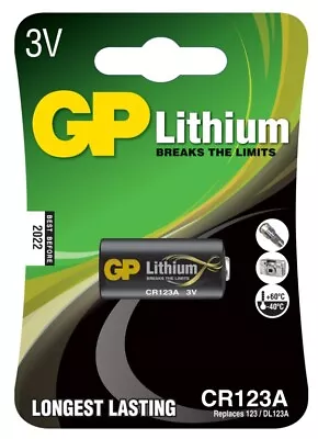 GP Lithium Battery CR123A 123 DL123A 3V Camera Photo • £5.99