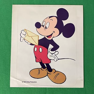 Vintage 1970s MICKEY MOUSE Sticker Decal Walt Disney Productions 5x6 Inch RARE • $13