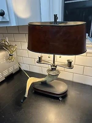 Vintage Chapman Faux Ram Horn Table Lamp With Shade • $150