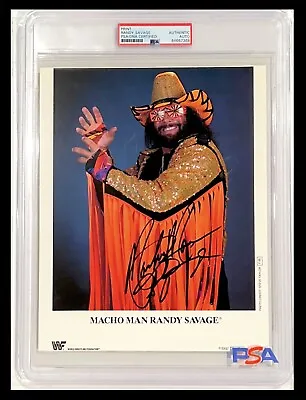 Wwe Macho Man P-90 Hand Signed 8x10 Promo Photo Encapsulated & Certified By Psa • $1799.99