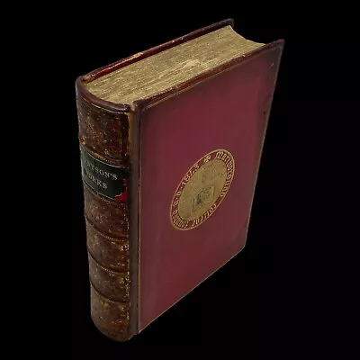 Marlborough College~PRIZE LEATHER BINDING~The Works Of Alfred Lord Tennyson~1891 • £19.99