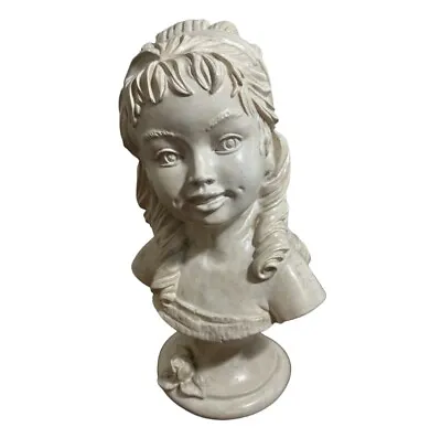 Universal Statuary Corp Chicago Antique Resin Statue Girl & Boy Bust Off White  • $60