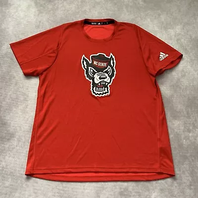 $16.50 • Buy Adidas NC State Athletic Shirt Size L Wolfpack Red North Carolina University Red
