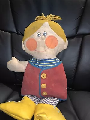 Vintage 1970 Playskool Dapper Dan 10  Teaching/ Learn To Dress Plush Doll • $13.50