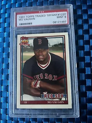 1991 Topps Traded Tiffany #123T Mo Vaughn - PSA 9 MINT • $0.99