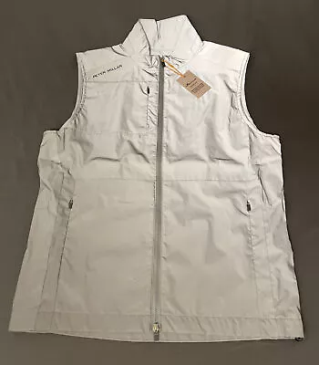 Peter Millar Golf Vest Crown Sport Active Apollo Reflect Small Gray MSRP $185 • $79.93