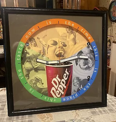 Vintage Rare Framed Glass  Dr.Pepper Wall Clock  • $19.99