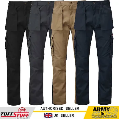 £19.95 • Buy Tuff Stuff Pro Mens Work Tough Trouser Premium Combat Cargo Knee Pad Pockets 711