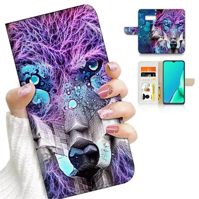 ( For Samsung S7 Edge ) Wallet FlipCase Cover AJ24340 Wolf • $12.99