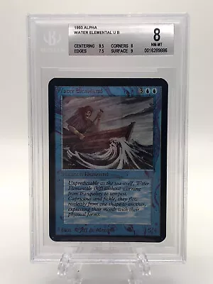 BGS 8 Water Elemental ALPHA MtG Magic The Gathering!  Beckett Authenticated! • $74.99