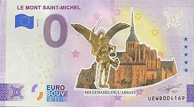 £13.47 • Buy 1BILLET 0 Euro Mont Saint Michel 1000 Years France Colour 2023 Number Various
