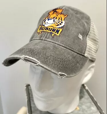 Auburn Tigers Women’s Custom Gray Throwback Retro Distressed Hat • $20.99