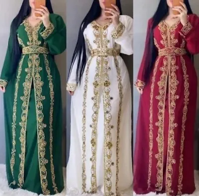 Kaftan Moroccan Abaya Caftan Sale Dubai Farasha Eid Islamic Jacket Gown Dress • $57.59