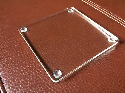 Square Coasters Kitchen Dining Table Drinks Perspex [Feet] • £1.79