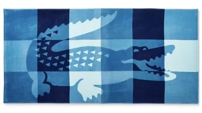 Authentic Big Lacoste Beach Towel Pool 100% Cotton 36x72  Iconic Large Logo New • £33.26