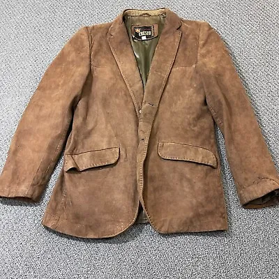 Vintage Cresco Blazer Brown Suede Leather Jacket Flawed See Description And Pics • $39.91