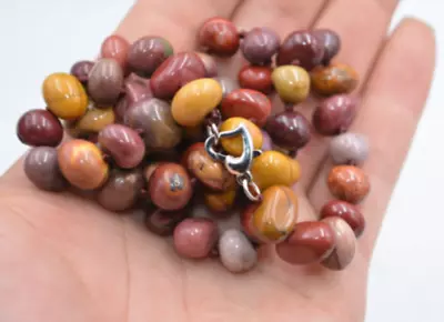 Irregular 8x10mm Natural Mookaite Nugget Gem Necklace 18“AAA • $14.09