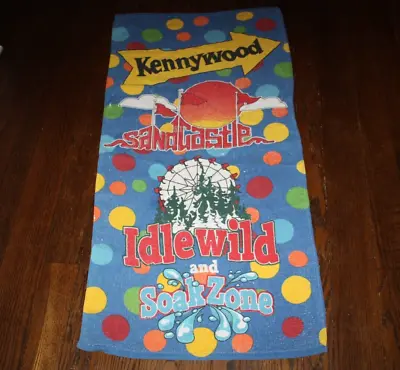 Vintage Kennywood Theme Park Towel Retro 80s Sandcastle Idlewild Soak Zone READ • $14.95