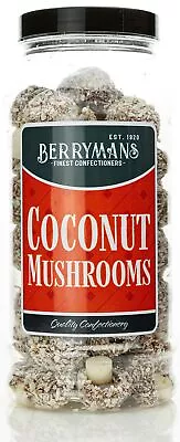 Coconut Mushrooms Retro Sweets Gift Jar By Berrymans Sweet Shop • £16.08