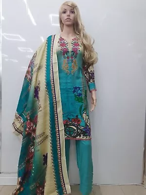 £13.50 • Buy Asim Jofa Fa 20/20/c Marina 3pcs Suit With Wool Shawl Embroidered Stitched