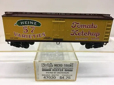 N Scale Kadee Micro Trains MTL 47020 Heinz Tomato Ketchup HJHC 3016 Wood Reefer • $42.40