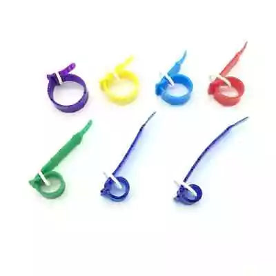 £4.29 • Buy 10 Adjustable PVC Chicken Leg Ring 8mm - 23mm  Poultry Identification Leg Buckle