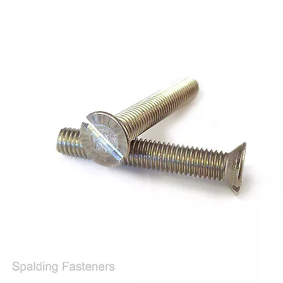 M3/3mm M4/4mm Countersunk Slotted A4 Marine Grade Metric Machine Screws 4 - 70mm • £2.39