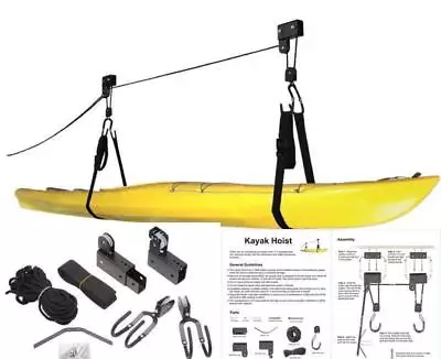 Kayaks2Fish Kayak Storage Hoist System 45Kg Steel Bike Canoe • $49