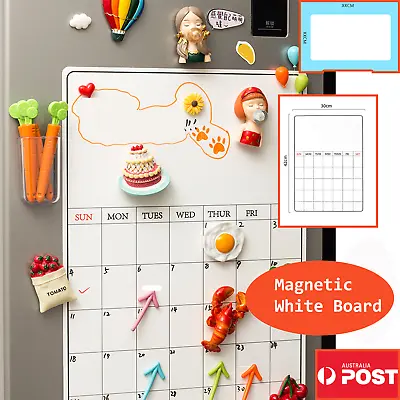 $6.99 • Buy A3/A4/A5 Fridge Magnetic Whiteboard Magnetic Calendar Magnetic Whiteboard Remind