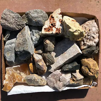 11.51lbs Mixed Crystal Rough Stone Rock Mineral Raw Natural Lapidary Lot USA TT5 • $35