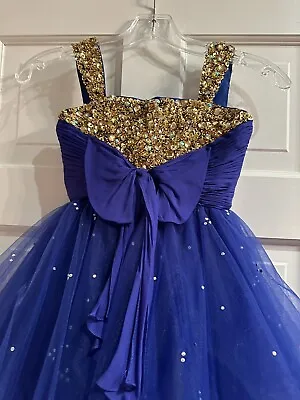 Sherri Hill Littles Girls Royal Blue Pageant Party Cupcake Dress Sz 6 • $124.99