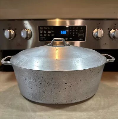 Vintage Club Hammered Aluminum Roaster With Lid. Approx 6 Qt. 12 X9 X5  • $30