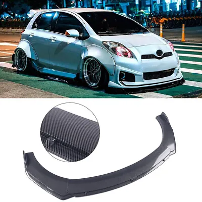 For VW Passat 15-22 Front Bumper Lip Spoiler Splitter Body Kit Carbon Fiber Look • $63.37