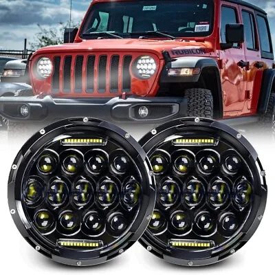 $74.99 • Buy Pair 7''Inch LED Headlights Super Bright Round Fit Ford F100 1969-1979 F-250 AU
