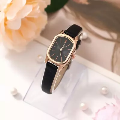 Ladies Square Roman Numeral Luxury Vintage Fashion Quartz Watch Fancy Black Gift • $25.98