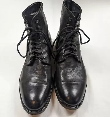 Frye Mens Black Leather James Lace Up Boots Size 12 • $75