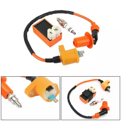 For GY6/50cc/125cc/150cc Scooter Racing Ignition Coil Spark Plug CDI Box Set New • £8.36