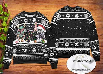 $39.99 • Buy Christmas Star Wars Sweater, Star Wars Knitted Sweater.
