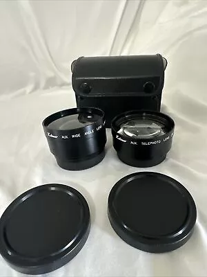 Telephoto & Wide Angle Lens Set For CANON AF35M-II  Dejur Made In Japan Vintage • $11.53