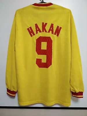 SIZE L Galatasaray 1992-1993 Home Football Shirt Jersey Hakan Sukur #9 • £400