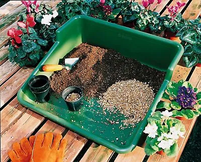 Green Garden Tidy Potting Tray Portable Greenhouse Table Tidy Tray 61x55x20cm • £17.99