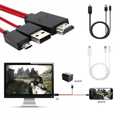 USB C Micro-USB To HDMI 4K Cable HDTV TV Digital AV Adapter For Samsung AU • $20.33