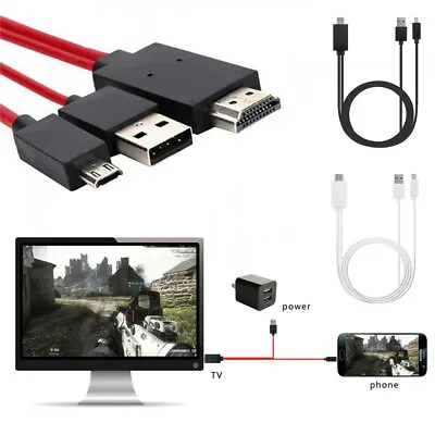 USB C Micro-USB To HDMI 4K Cable HDTV TV Digital AV Adapter For Samsung Home AUS • $18.02